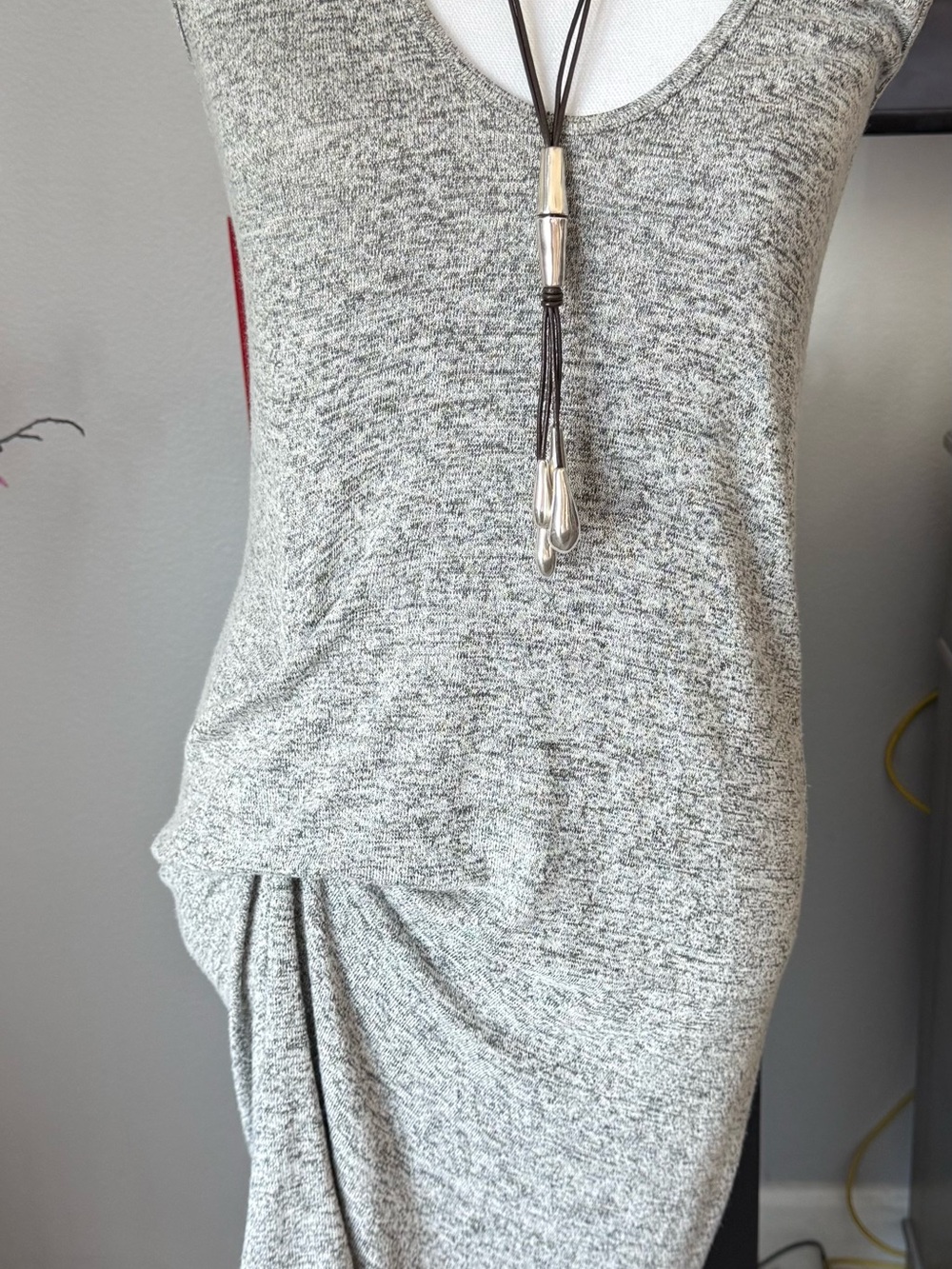 Riller & Fount Heathered Gray Maxi Dress